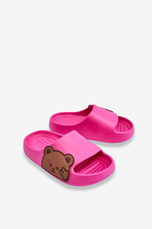 Lekkie Piankowe Klapki Z Misiem Fuksja Todi