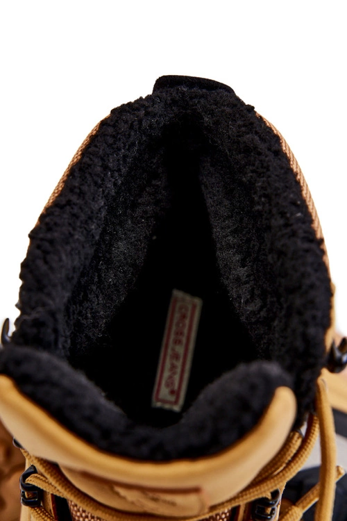 Męskie Ocieplane Buty Trekkingowe Cross Jeans KK1R4026C Camel