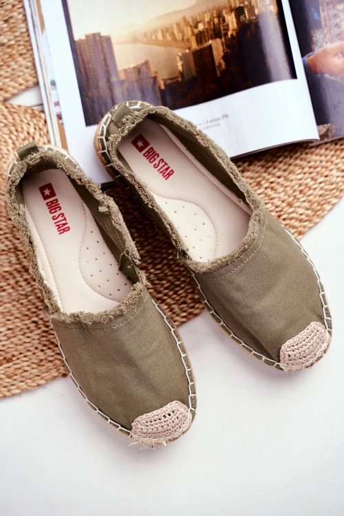 Espadryle Damskie Pleciona Podeszwa Khaki Big Star DD274760