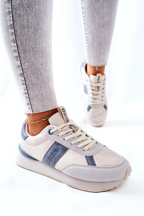 Sportowe Buty Memory Foam Big Star II274397 Szaro-Niebieskie