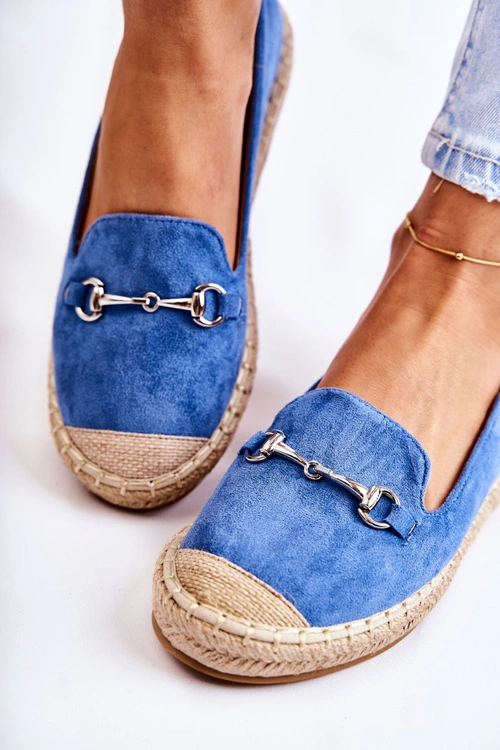 Klasyczne Wsuwane Damskie Espadryle Niebieskie Oresa