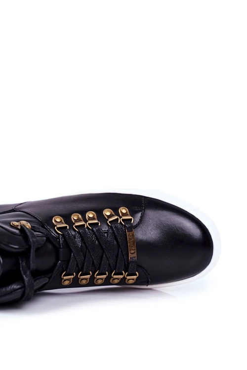 Męskie Trampki Skórzane GOE Czarne GG1N3009