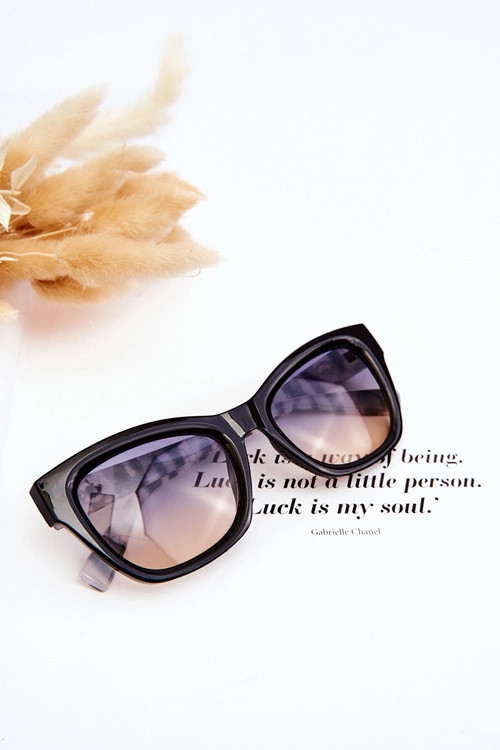 Damskie Klasyczne Okulary Przeciwsłoneczne M2390 Czarno-Srebrne