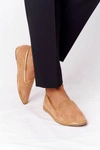 Damskie Zamszowe Mokasyny Lu Boo Camel