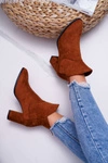 Botki Damskie Na Obcasie Sergio Leone Camel BT525