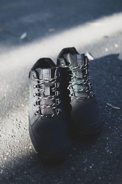 Trekkingowe Męskie Buty Big Star Wysokie Outdoor Czarne EE174465