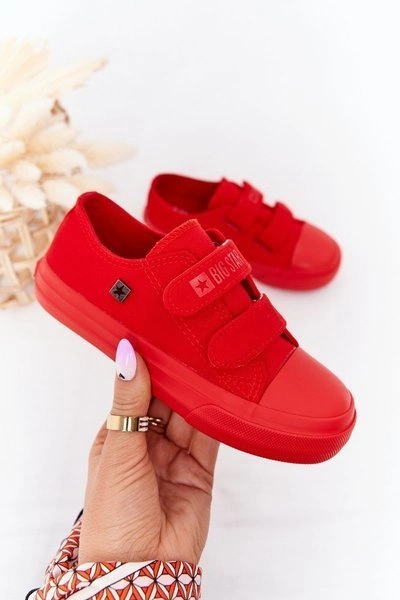 Dziecięce Trampki Na Rzepy Big Star FF374097 Czerwone