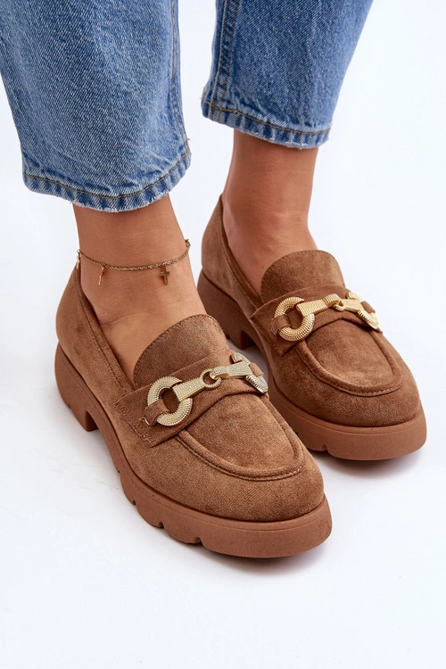 Damskie Mokasyny Z Ozdobą Camel Railenes
