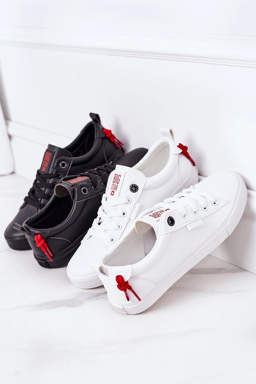 Damskie Skórzane Tenisówki BIG STAR GG274161 Czarne