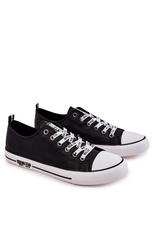 Męskie Skórzane Trampki Big Star KK174047 Czarne