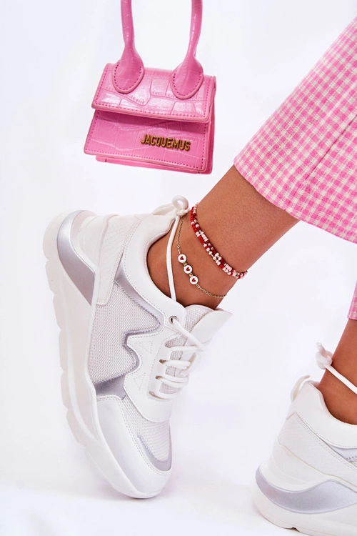 Damskie Modne Sneakersy Białe Allie