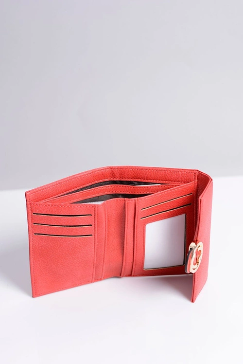 Mały Damski Czerwony Portfel Portmonetka