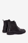 Skórzane Botki Męskie Lee Cooper LCJ-25-33-3961 Czarne