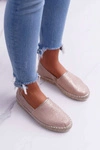 Espadryle Damskie Big Star Pleciona Podeszwa Beżowe DD274769