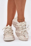 Sneakersy Buty Sportowe Damskie Beżowe Tonelli