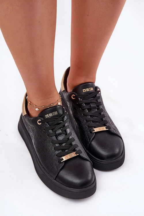 Sneakersy Damskie Z Eko Skóry Big Star RR274257 Czarne