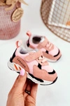 Sportowe Buty Dziecięce na Rzep Różowe Yetto
