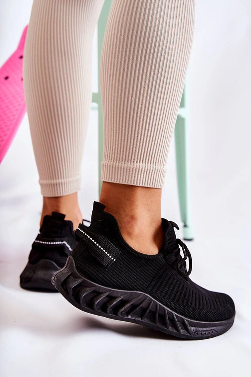 Damskie Sportowe Buty Materiałowe Czarne Lenney