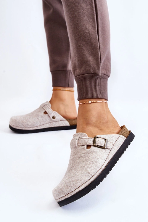 Damskie Papcie Klapki Profilaktyczne Inblu DJ-07-002 Beżowe