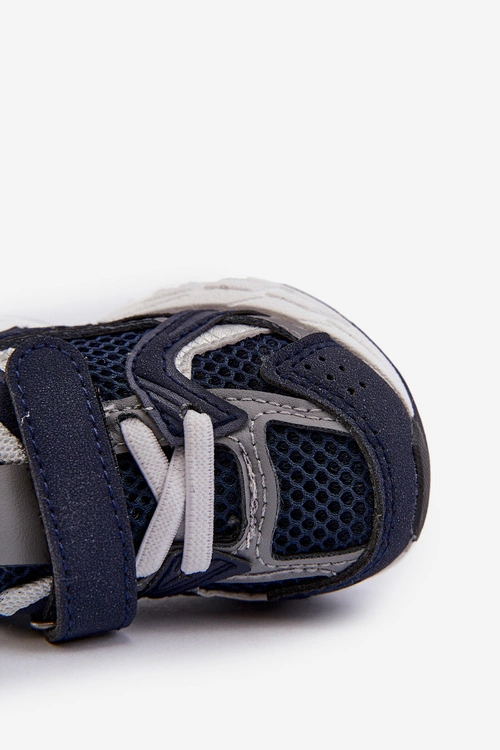 Dziecięce Buty Sportowe Sneakersy Na Rzep Granatowe Rulagia