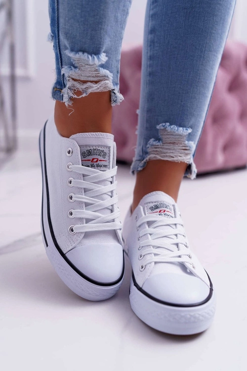 Trampki Damskie Niskie Smith's Białe