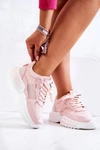 Sportowe Buty Sneakersy Siateczka Różowe Zoomey