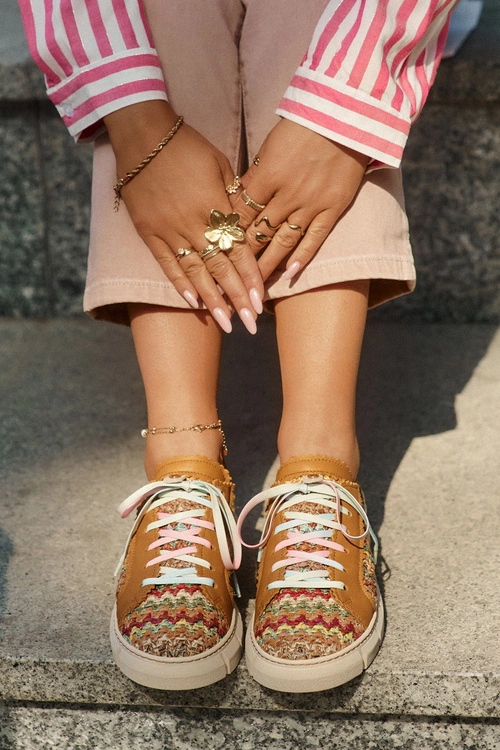 Damskie Skórzane Półbuty Maciejka 05850-29 Multikolor