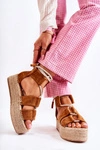 Espadryle Damskie Na Platformie Camel India