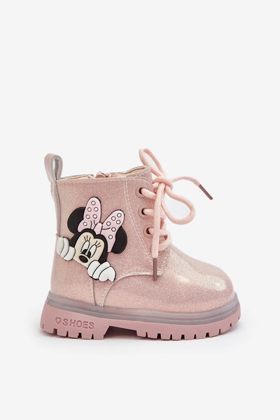 Dziecięce Botki Ocieplane Myszka Minnie Różowe Tarmi