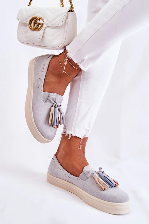 Damskie Tenisówki Trampki Slip-On Szare Venira