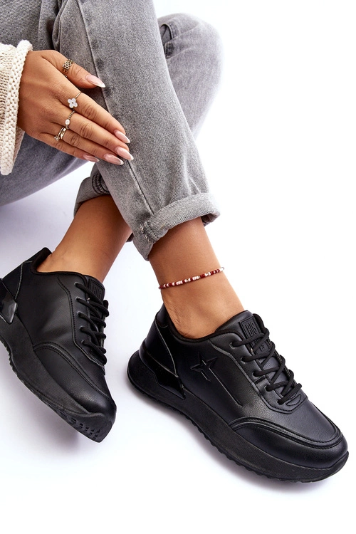 Damskie Klasyczne Buty Sportowe Big Star MM274223 Czarne