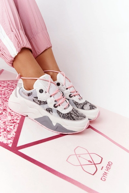 Damskie Sportowe Buty Memory Foam Big Star HH274326 Białe