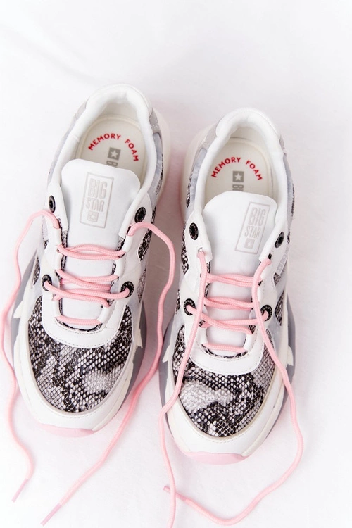 Damskie Sportowe Buty Memory Foam Big Star HH274326 Białe