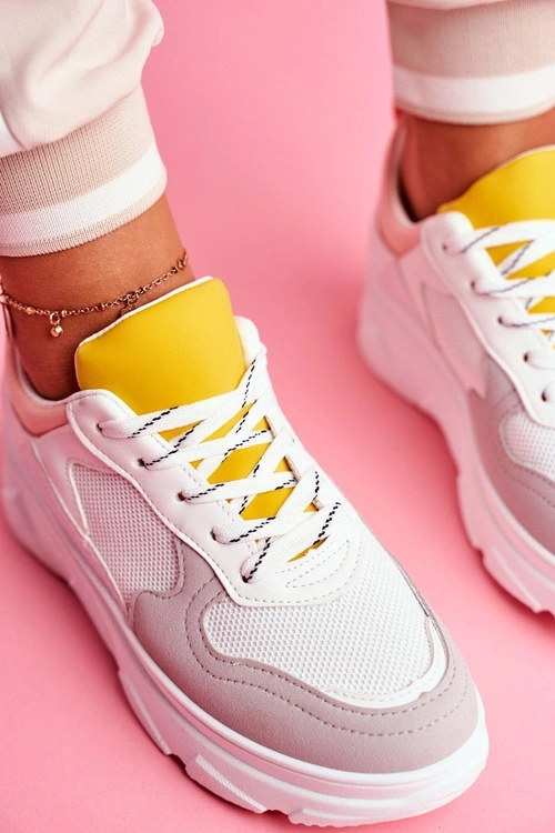Sportowe Damskie Buty Różowo Białe Fresno