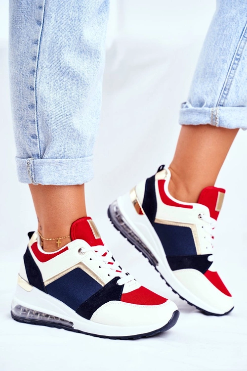 Damskie Sneakersy Sportowe Czerwone Sparks