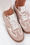 Niskie Sneakersy Damskie Beżowe Brenelle