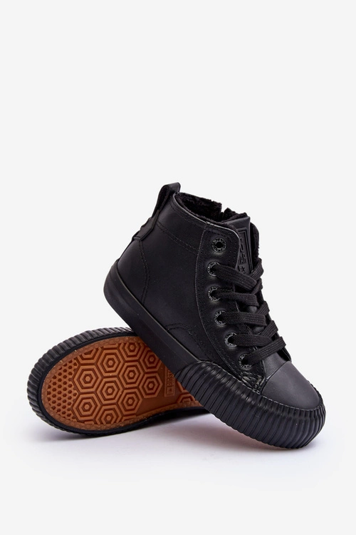 Ocieplane Dziecięce Trampki Na Suwak Big Star MM374014 Czarne