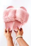 Gumowe Klapki Z Futerkiem Jasnoróżowe Sensitive