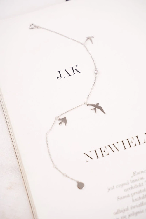 Damska Bransoletka Celebrytka Srebrna Jaskółki Come Back