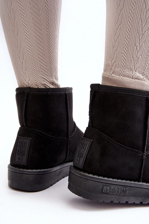 Damskie Śniegowce Ocieplane Futerkiem Czarne Big Star MM274158