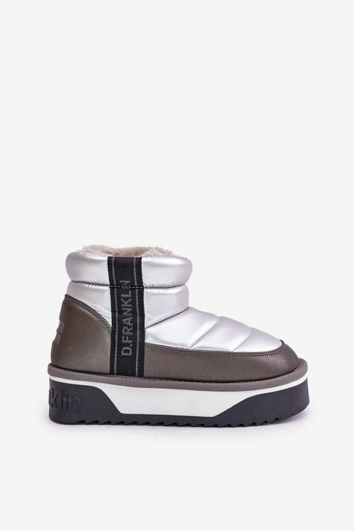 Niskie Śniegowce Na Grubej Podeszwie D.Franklin DFSH371010 Srebrne