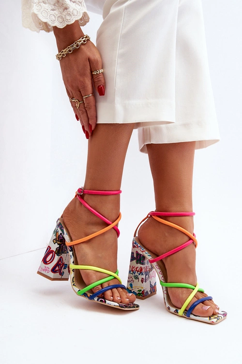 Modne Sandały Na Obcasie Multikolor Josette