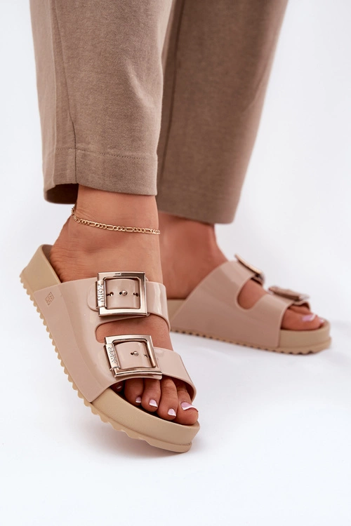 Damskie Klapki Gładkie Pachnące ZAXY NN285092 Beżowe