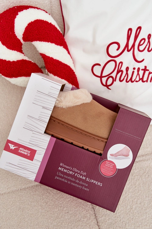 Kapcie Damskie Z Futerkiem Camel Eveline