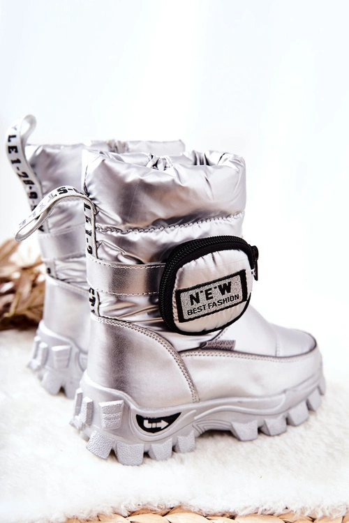 Dziecięce Ocieplane Śniegowce Z Nerką Srebrne Nereyda