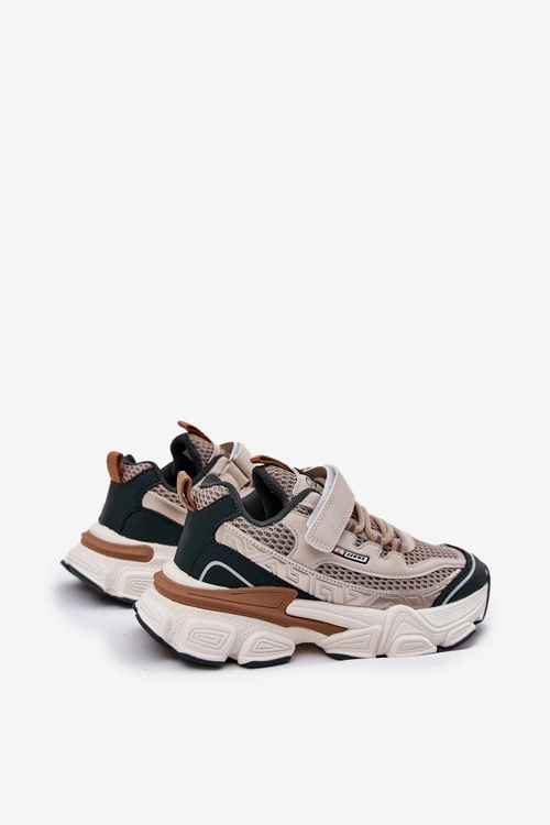 Sneakersy Buty Sportowe Dziecięce Na Rzep Beżowe Ronivelle