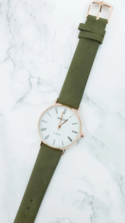 Damski Zegarek Ernest Feel Oliwkowy