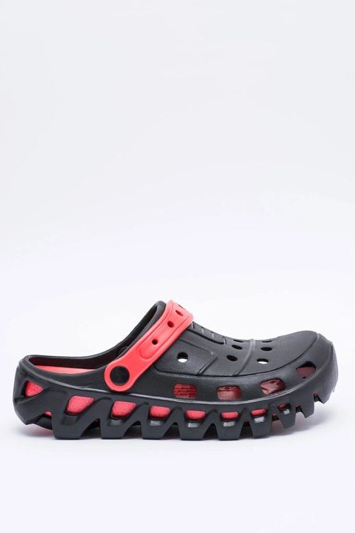 Czarne Męskie Ogrodowe Lekkie Klapki Kroksy Eva