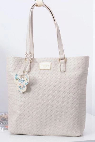 Torebka Damska Beżowa Shopper Bag do Ręki