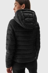 Damska Kurtka Puchowa Z Kapturem 4F 4FWAW24TDJAF468-20S Czarna